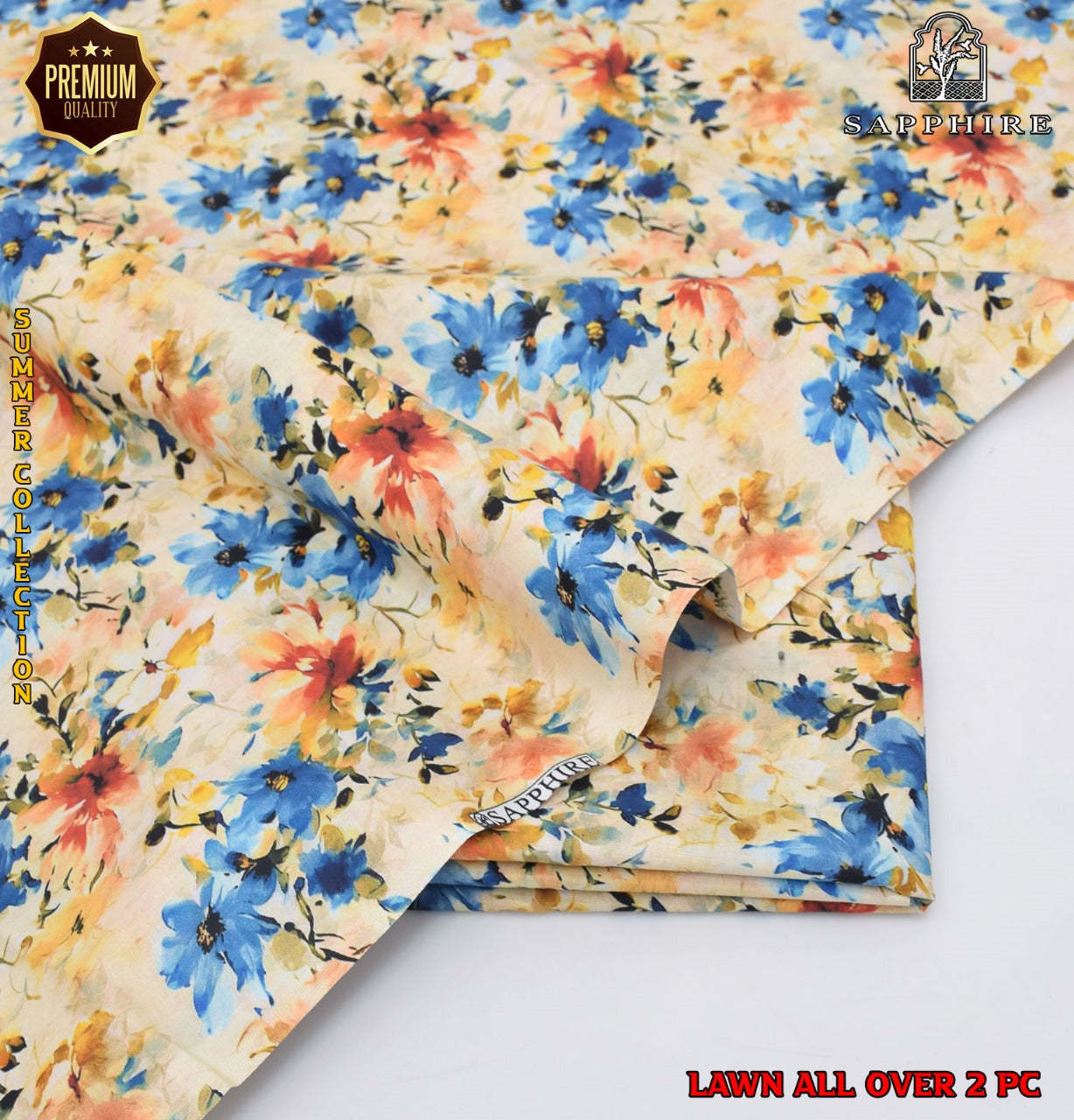 2 Piece Lawn Air Jet Printed Suit