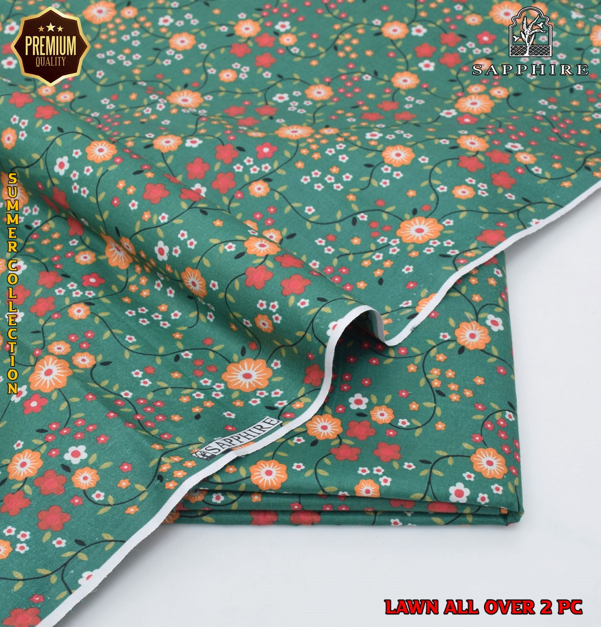 2 Piece Lawn Air Jet Printed Suit