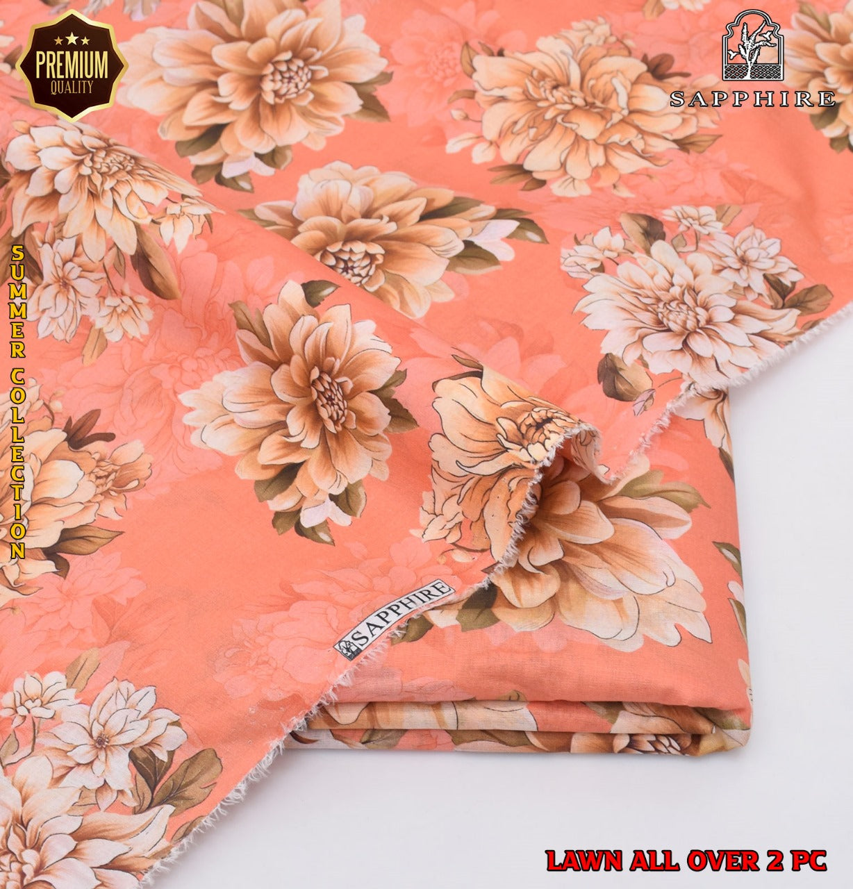 2 Piece Lawn Air Jet Printed Suit