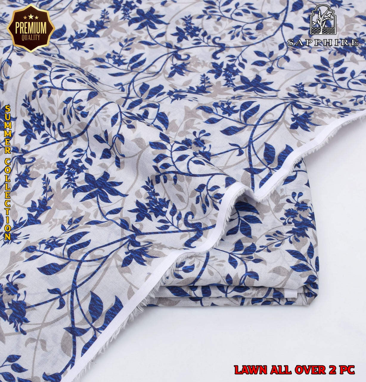 2 Piece Lawn Air Jet Printed Suit