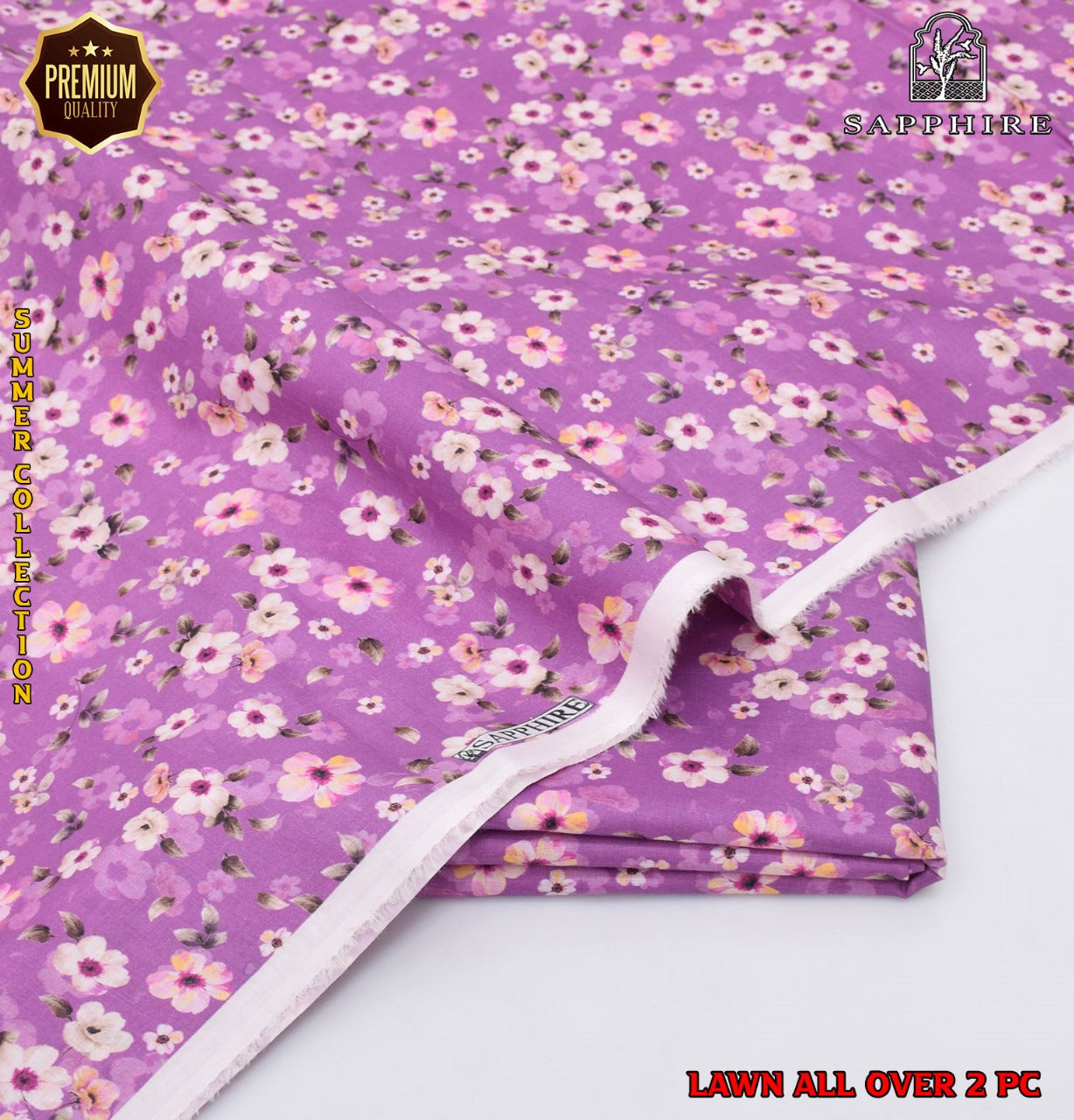 2 Piece Lawn Air Jet Printed Suit