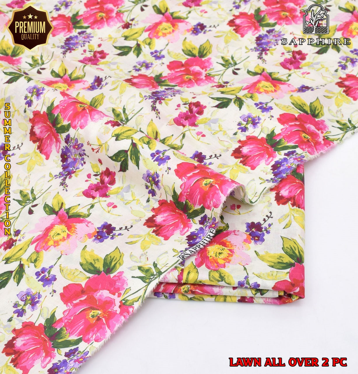 2 Piece Lawn Air Jet Printed Suit