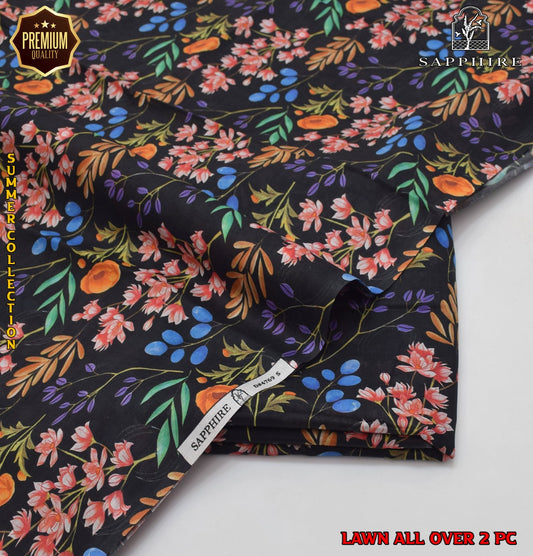 2 Piece Lawn Air Jet Printed Suit